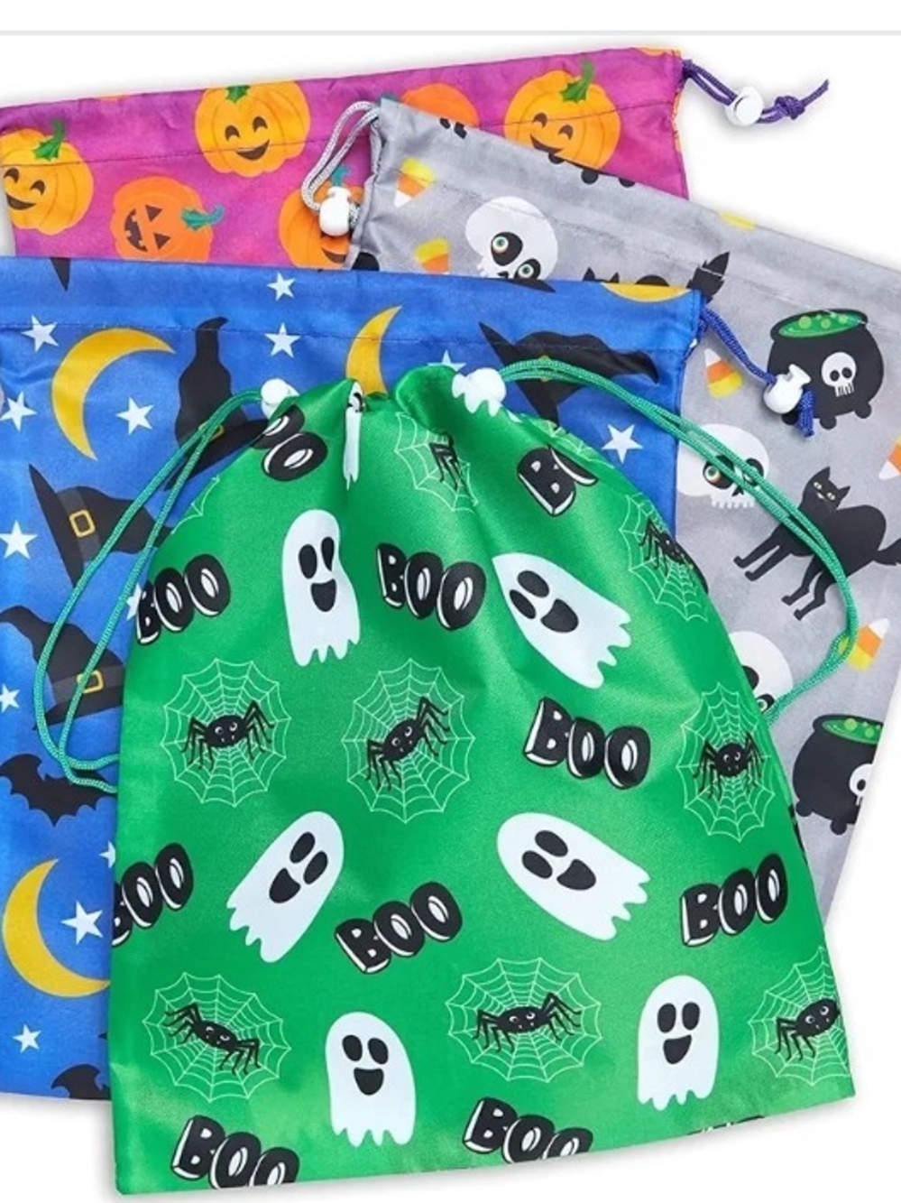 Blue Panda 12 Pack Halloween Goodie Bags With Drawstring 10x12 NWT